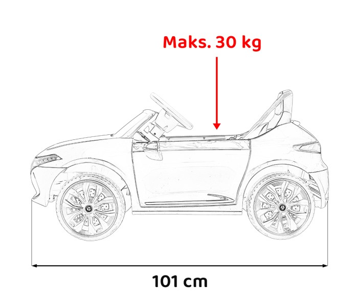 Mercedes Benz AMG EQA dla dzieci Czarny-15 7202 