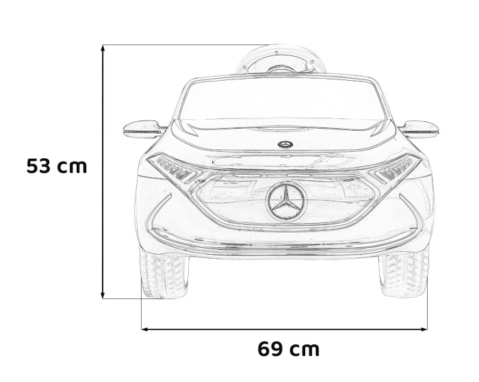 Mercedes Benz AMG EQA dla dzieci Biały + Pilot + 5-punktowe pasy + EVA + Wyświetlacz MP3 + LED-19 7203 