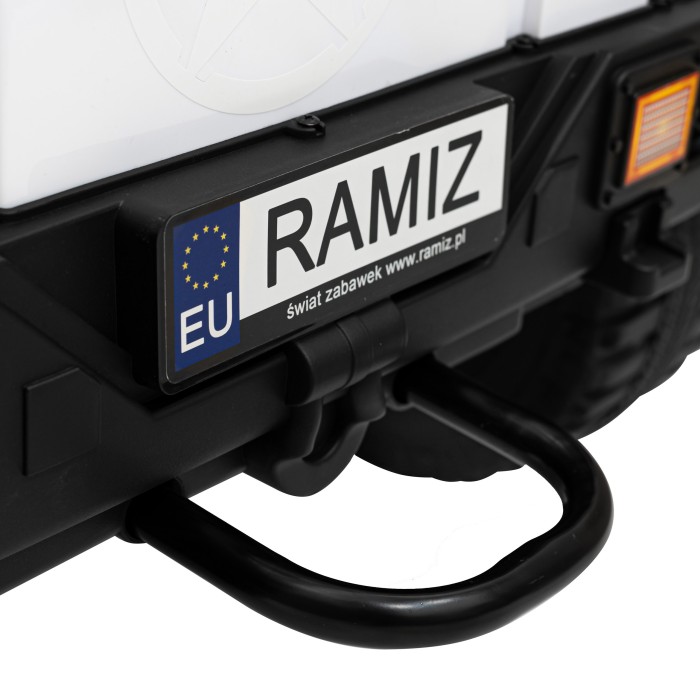 Autko terenowe Geoland Power dla 2 dzieci Biały + Pilot + Silniki 2x200W + Bagażnik + Radio MP3 + LED-9 7205 