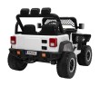 Autko terenowe Geoland Power dla 2 dzieci Biały + Pilot + Silniki 2x200W + Bagażnik + Radio MP3 + LED-11 7205 