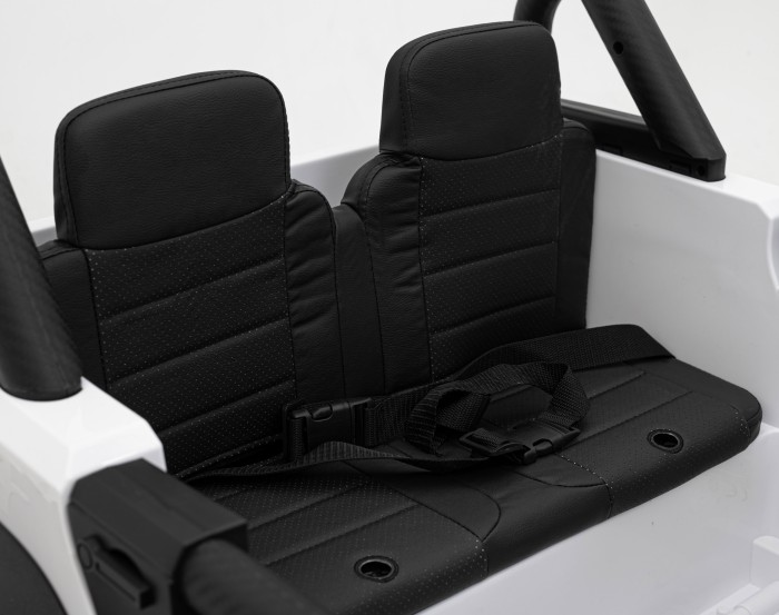 Autko terenowe Geoland Power dla 2 dzieci Biały + Pilot + Silniki 2x200W + Bagażnik + Radio MP3 + LED-15 7205 