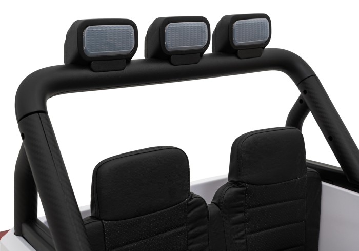 Autko terenowe Geoland Power dla 2 dzieci Biały + Pilot + Silniki 2x200W + Bagażnik + Radio MP3 + LED-16 7205 