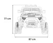 Autko terenowe Geoland Power dla 2 dzieci Biały + Pilot + Silniki 2x200W + Bagażnik + Radio MP3 + LED-20 7205 