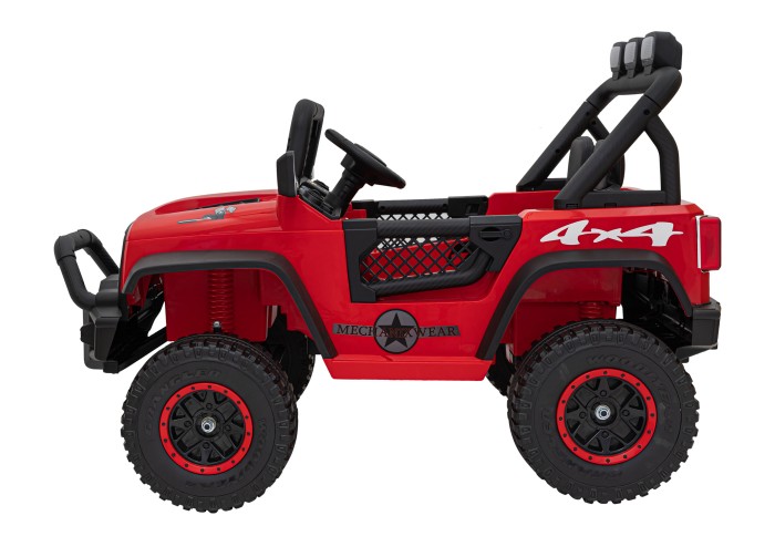 Autko terenowe Geoland Power dla 2 dzieci Czerwony + Pilot + Silniki 2x200W + Bagażnik + Radio MP3 + LED-2 7206 