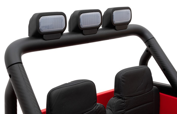Autko terenowe Geoland Power dla 2 dzieci Czerwony + Pilot + Silniki 2x200W + Bagażnik + Radio MP3 + LED-8 7206 