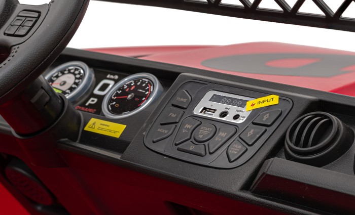 Autko terenowe Geoland Power dla 2 dzieci Czerwony + Pilot + Silniki 2x200W + Bagażnik + Radio MP3 + LED-10 7206 