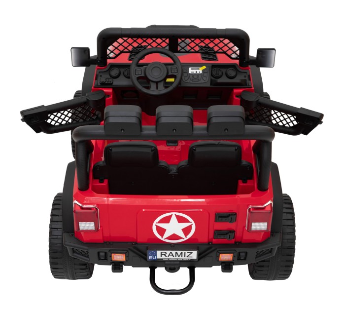 Autko terenowe Geoland Power dla 2 dzieci Czerwony + Pilot + Silniki 2x200W + Bagażnik + Radio MP3 + LED-11 7206 