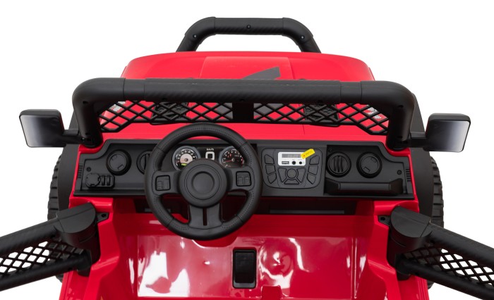 Autko terenowe Geoland Power dla 2 dzieci Czerwony + Pilot + Silniki 2x200W + Bagażnik + Radio MP3 + LED-12 7206 