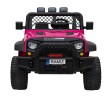 Autko terenowe Geoland Power dla 2 dzieci Różowy + Pilot + Silniki 2x200W + Bagażnik + Radio MP3 + LED-1 7208 