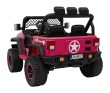 Autko terenowe Geoland Power dla 2 dzieci Różowy + Pilot + Silniki 2x200W + Bagażnik + Radio MP3 + LED-4 7208 