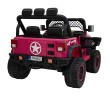 Autko terenowe Geoland Power dla 2 dzieci Różowy + Pilot + Silniki 2x200W + Bagażnik + Radio MP3 + LED-6 7208 