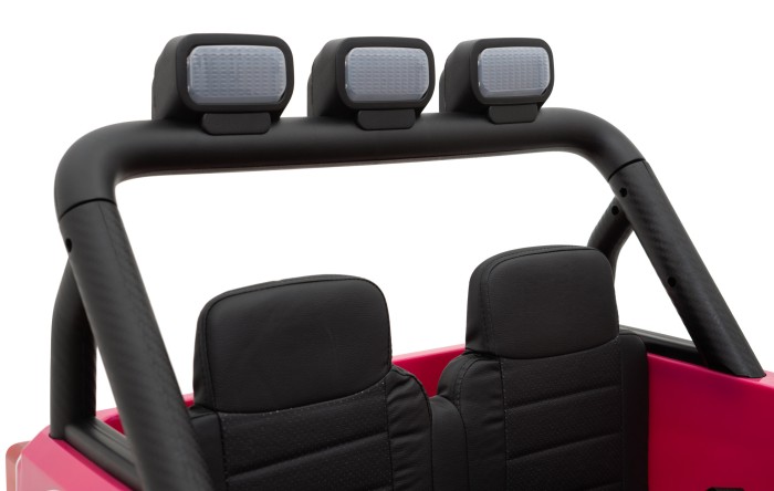 Autko terenowe Geoland Power dla 2 dzieci Różowy + Pilot + Silniki 2x200W + Bagażnik + Radio MP3 + LED-9 7208 