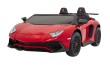 Auto Lamborghini Aventador SV na akumulator dla 2 dzieci Czerwony + Pilot 2,4 GHz + Pianka EVA + Audio LED-6 7210 