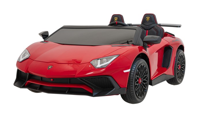 Auto Lamborghini Aventador SV na akumulator dla 2 dzieci Czerwony + Pilot 2,4 GHz + Pianka EVA + Audio LED-6 7210 