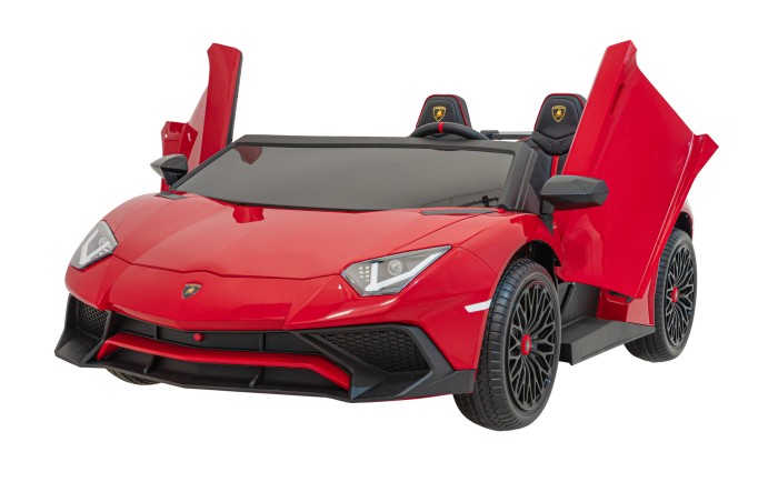 Auto Lamborghini Aventador SV na akumulator dla 2 dzieci Czerwony + Pilot 2,4 GHz + Pianka EVA + Audio LED-7 7210 