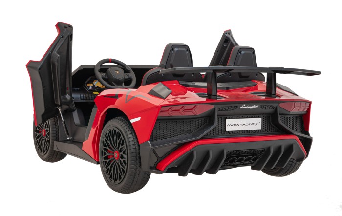 Auto Lamborghini Aventador SV na akumulator dla 2 dzieci Czerwony + Pilot 2,4 GHz + Pianka EVA + Audio LED-11 7210 