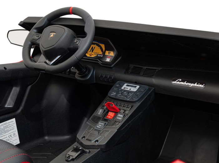 Auto Lamborghini Aventador SV na akumulator dla 2 dzieci Czerwony + Pilot 2,4 GHz + Pianka EVA + Audio LED-16 7210 