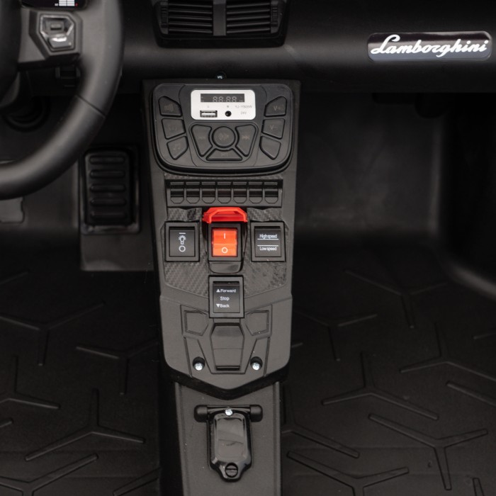 Auto Lamborghini Aventador SV na akumulator dla 2 dzieci Czerwony + Pilot 2,4 GHz + Pianka EVA + Audio LED-24 7210 