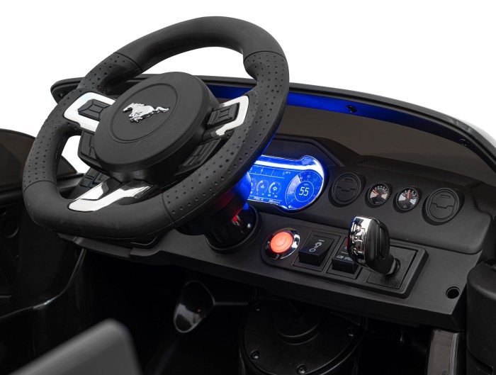 Autko Ford Mustang GT na akumulator dla dzieci Czarny + Regulacja siedzenia + Audio LED + EVA + Wolny Start-9 7212 