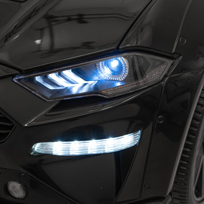 Autko Ford Mustang GT na akumulator dla dzieci Czarny + Regulacja siedzenia + Audio LED + EVA + Wolny Start-16 7212 