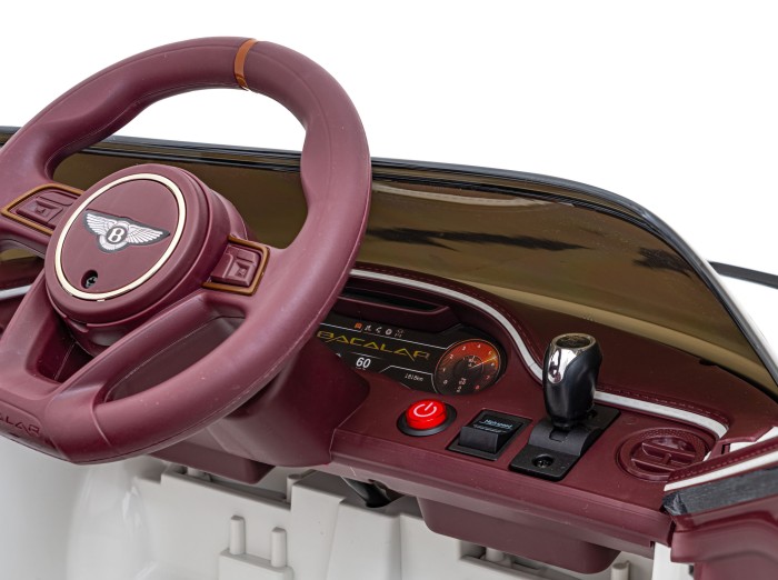 Autko Bentley Bacalar na akumulator dla dzieci Biały + Pilot + EVA + Wolny Start + Audio LED-9 7215 