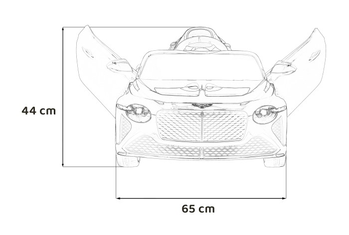 Autko Bentley Bacalar na akumulator dla dzieci +3, Czarny-18 7216 