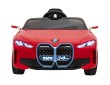 Autko BMW i4 na akumulator dla dzieci Czerwony + Wolny Start + EVA + Ekoskóra + Audio LED + Pilot-1 7219 