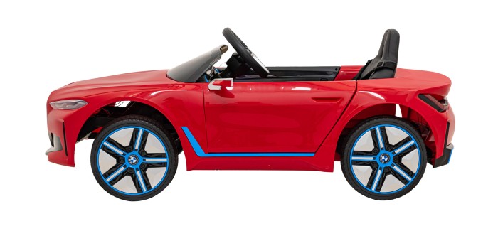 Autko BMW i4 na akumulator dla dzieci Czerwony + Wolny Start + EVA + Ekoskóra + Audio LED + Pilot-4 7219 