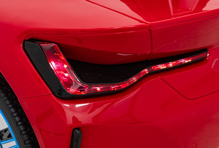 Autko BMW i4 na akumulator dla dzieci Czerwony + Wolny Start + EVA + Ekoskóra + Audio LED + Pilot-18 7219 