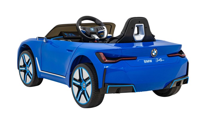 Autko BMW i4 na akumulator dla dzieci Niebieski + Wolny Start + EVA + Ekoskóra + Audio LED + Pilot-5 7220 
