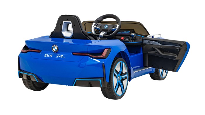Autko BMW i4 na akumulator dla dzieci Niebieski + Wolny Start + EVA + Ekoskóra + Audio LED + Pilot-7 7220 
