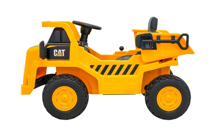 Wywrotka Caterpillar na akumulator dla dzieci Żółty + Ruchomy kiper + Łopatka + Megafon + Audio LED + Ekoskóra-4 7225 