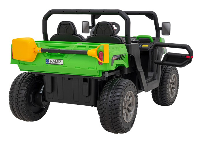 Auto Pick-Up Speed 900 dla dzieci Zielony + Napęd 4x4 + Ruchomy kiper + Bagażnik + Pilot + Łopatka + Audio LED-7 7228 