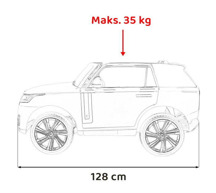 Pojazd Range Rover SUV Lift Biały-19 7232 