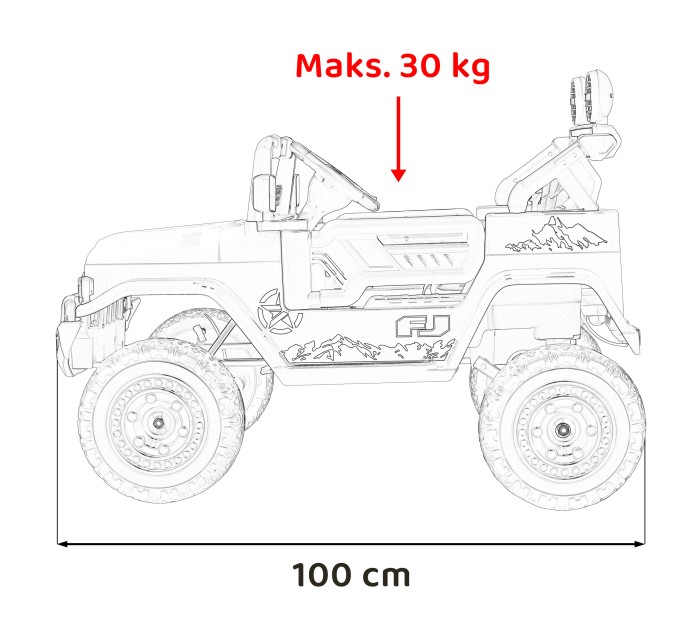 Toyota FJ Cruiser dla dzieci Czarna terenówka + Pilot-20 7235 