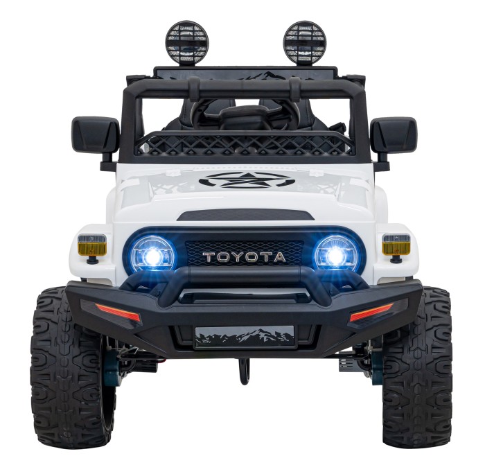 Toyota FJ Cruiser dla dzieci Biały + Pilot + Napęd 4x4 + Audio LED + EVA + Wolny Start-2 7237 
