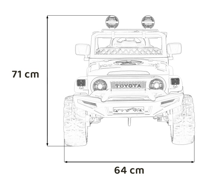 Toyota FJ Cruiser dla dzieci Biały + Pilot + Napęd 4x4 + Audio LED + EVA + Wolny Start-19 7237 