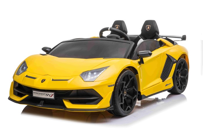 Lamborghini SVJ DRIFT dla 2 dzieci Żółty + Funkcja driftu + Pilot + MP3 LED + Wolny Start-1 7239 
