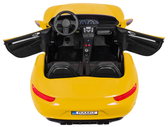 Perfecta Auto dla 2 dzieci Żółta + Pompowane koła + Silnik bezszczotkowy + MP3 LED + Wolny Start-3 7241 
