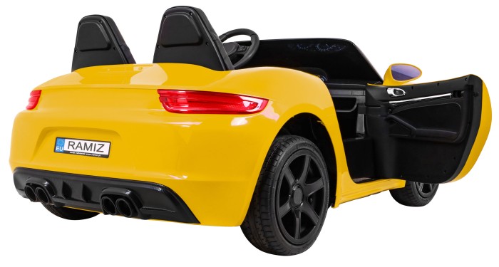 Perfecta Auto dla 2 dzieci Żółta + Pompowane koła + Silnik bezszczotkowy + MP3 LED + Wolny Start-4 7241 