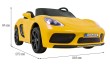Perfecta Auto dla 2 dzieci Żółta + Pompowane koła + Silnik bezszczotkowy + MP3 LED + Wolny Start-6 7241 