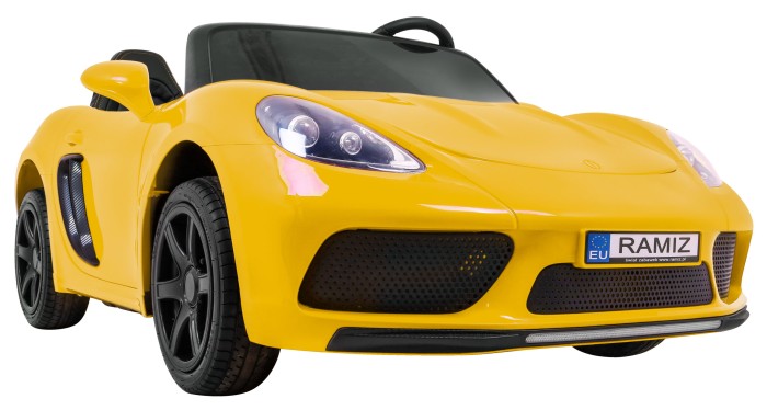 Perfecta Auto dla 2 dzieci Żółta + Pompowane koła + Silnik bezszczotkowy + MP3 LED + Wolny Start-7 7241 