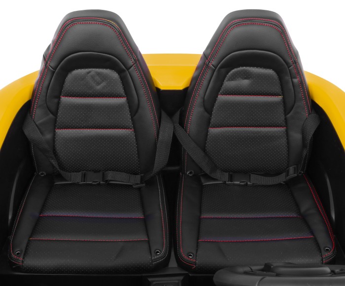Perfecta Auto dla 2 dzieci Żółta + Pompowane koła + Silnik bezszczotkowy + MP3 LED + Wolny Start-9 7241 