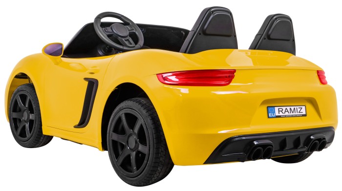 Perfecta Auto dla 2 dzieci Żółta + Pompowane koła + Silnik bezszczotkowy + MP3 LED + Wolny Start-13 7241 
