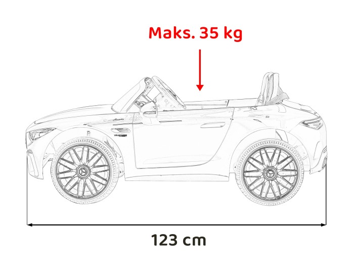 Pojazd Mercedes Benz AMG SL63 Biały-17 7247 