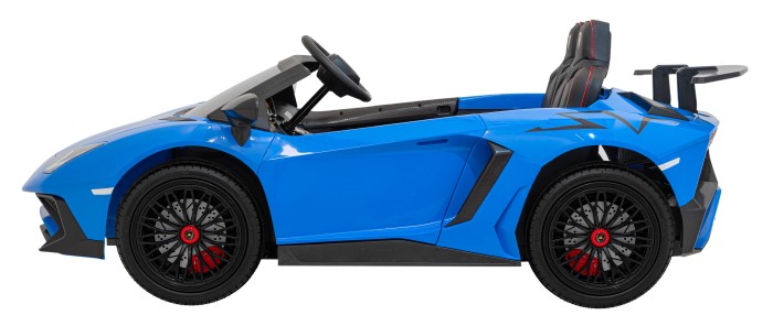 Lamborghini Aventador SV na akumulator dla 2 dzieci Niebieski + Silnik bezszczotkowy + Pompowane koła + Audio LED-6 7251 