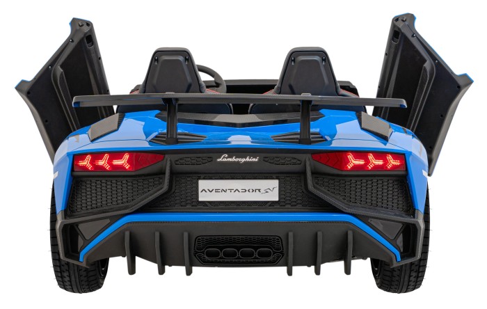 Lamborghini Aventador SV na akumulator dla 2 dzieci Niebieski + Silnik bezszczotkowy + Pompowane koła + Audio LED-8 7251 