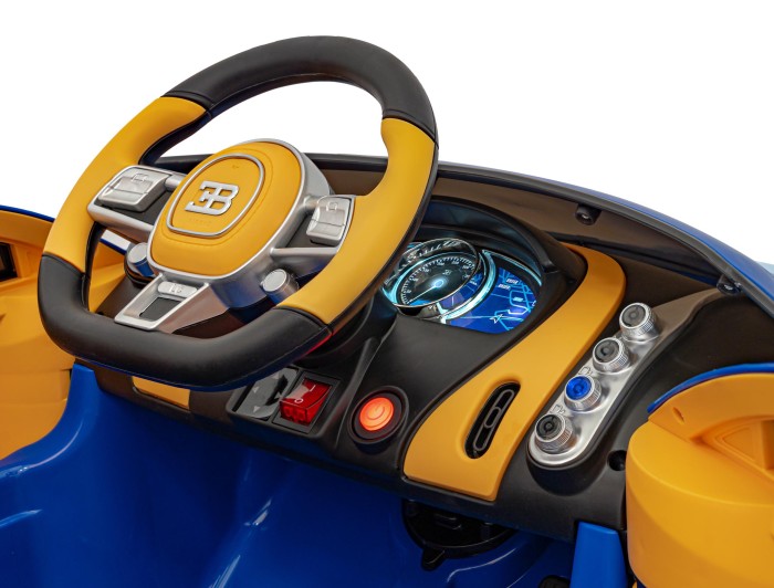 Bugatti Chiron na akumulator dla dzieci Niebieski + Pilot + Bagażnik + EVA + Amortyzatory + Audio LED-7 7269 
