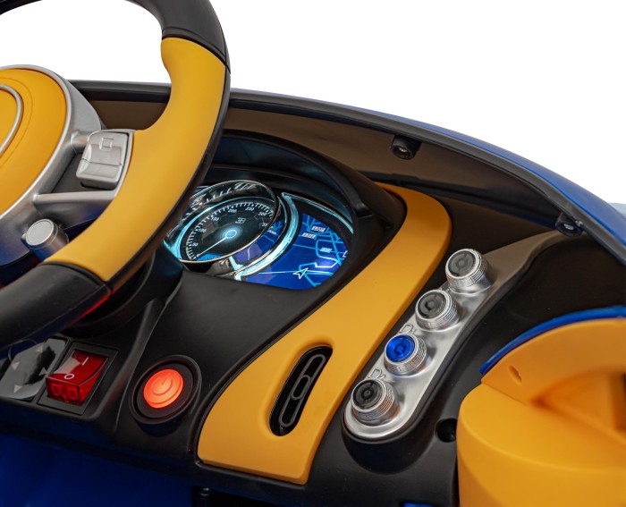 Bugatti Chiron na akumulator dla dzieci Niebieski + Pilot + Bagażnik + EVA + Amortyzatory + Audio LED-8 7269 