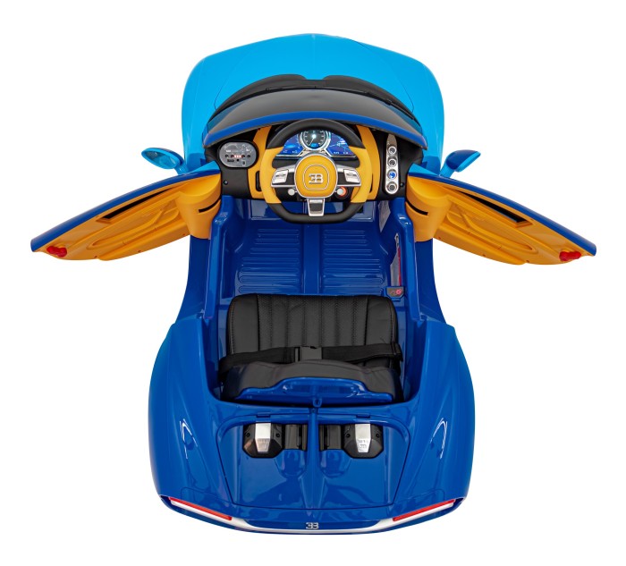 Bugatti Chiron na akumulator dla dzieci Niebieski + Pilot + Bagażnik + EVA + Amortyzatory + Audio LED-17 7269 